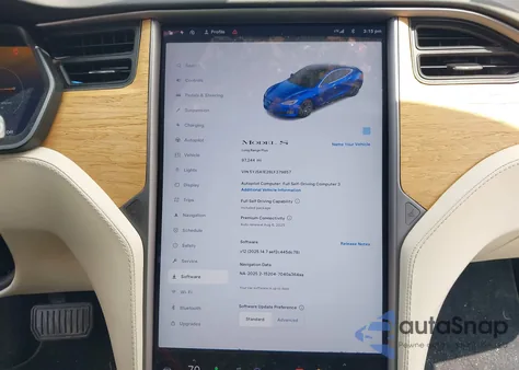 2020 Tesla Model S z USA, uszkodzony, nr VIN 5YJSA1E28LF379857